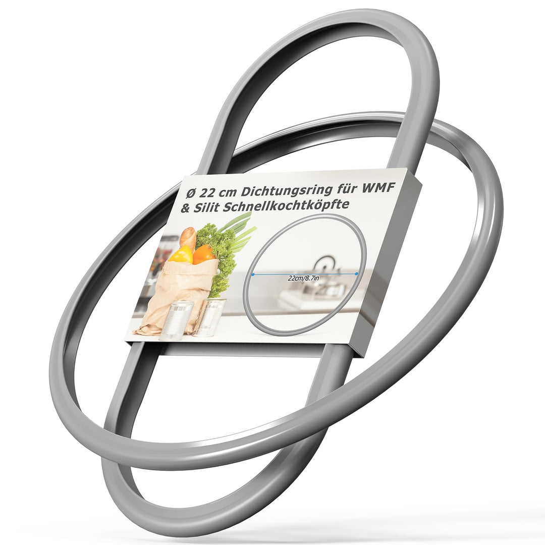 Ancable Schnellkochtopf Dichtungsring 22cm für WMF, 2 Stück Ersatzteil Dichtungsring für WMF und Sil