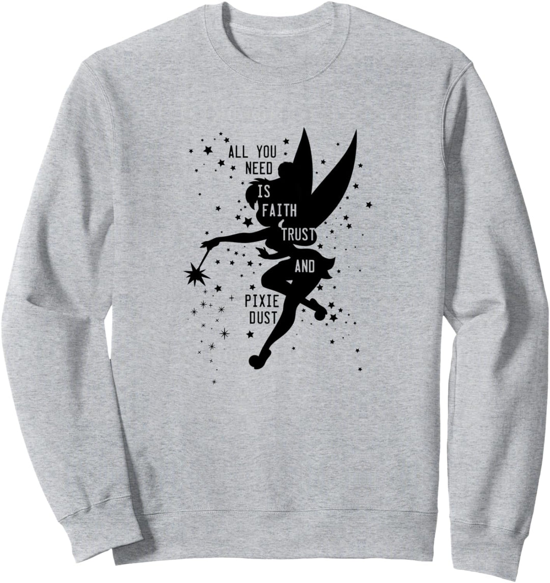 Disney Peter Pan Tinker Bell Pixie Dust Silhouette Sweatshirt