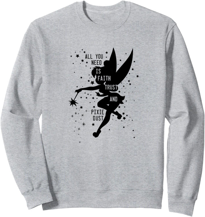 Disney Peter Pan Tinker Bell Pixie Dust Silhouette Sweatshirt