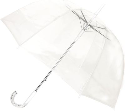 SMATI Durchsichtiger Regenschirm transparent Stockschirm Glockenform Hochzeit, Hochzeit