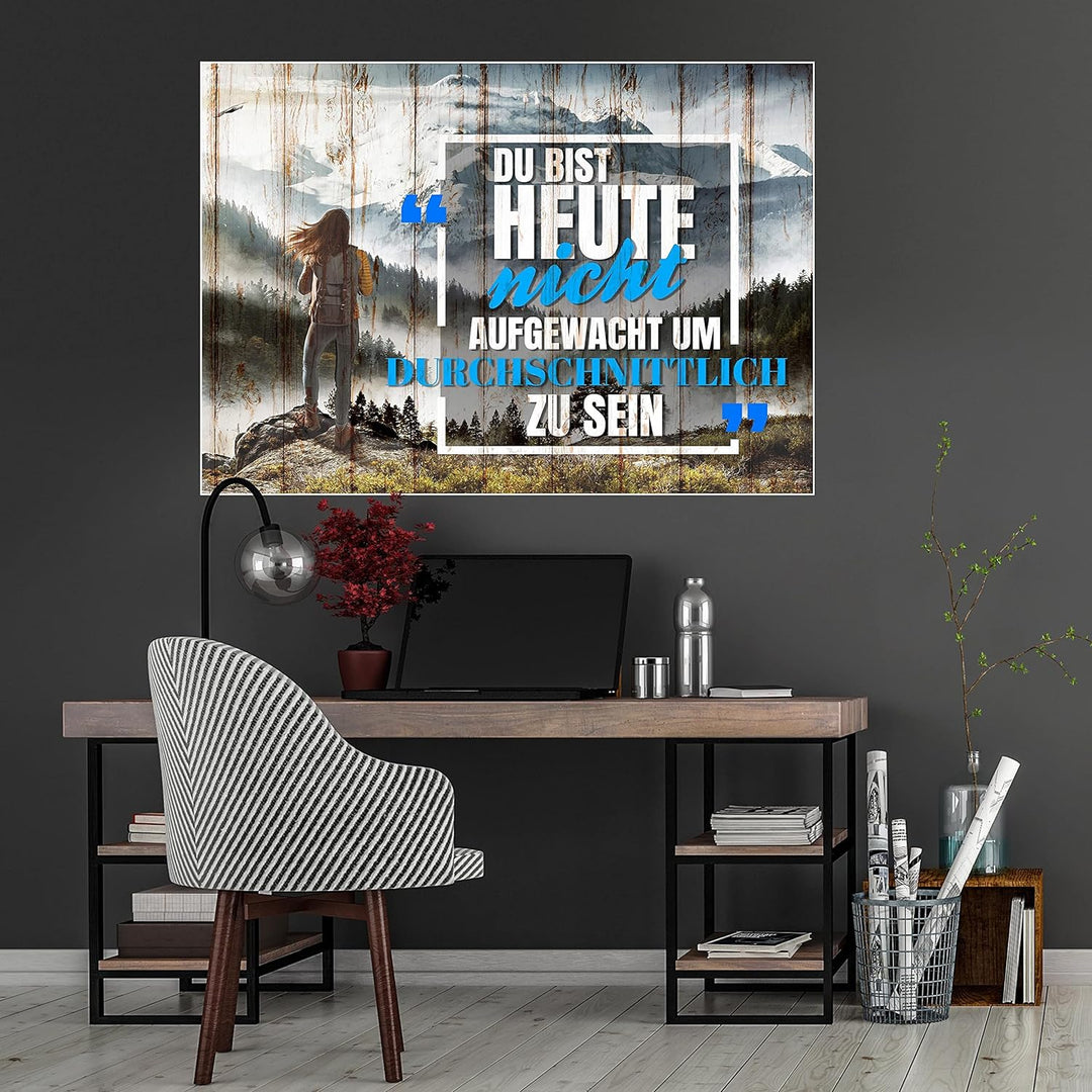 wandmotiv24 Poster als Wanddeko, Grösse Din A0, durchschnittlich, Berge, Holz, Moderne Wanddeko, Wan