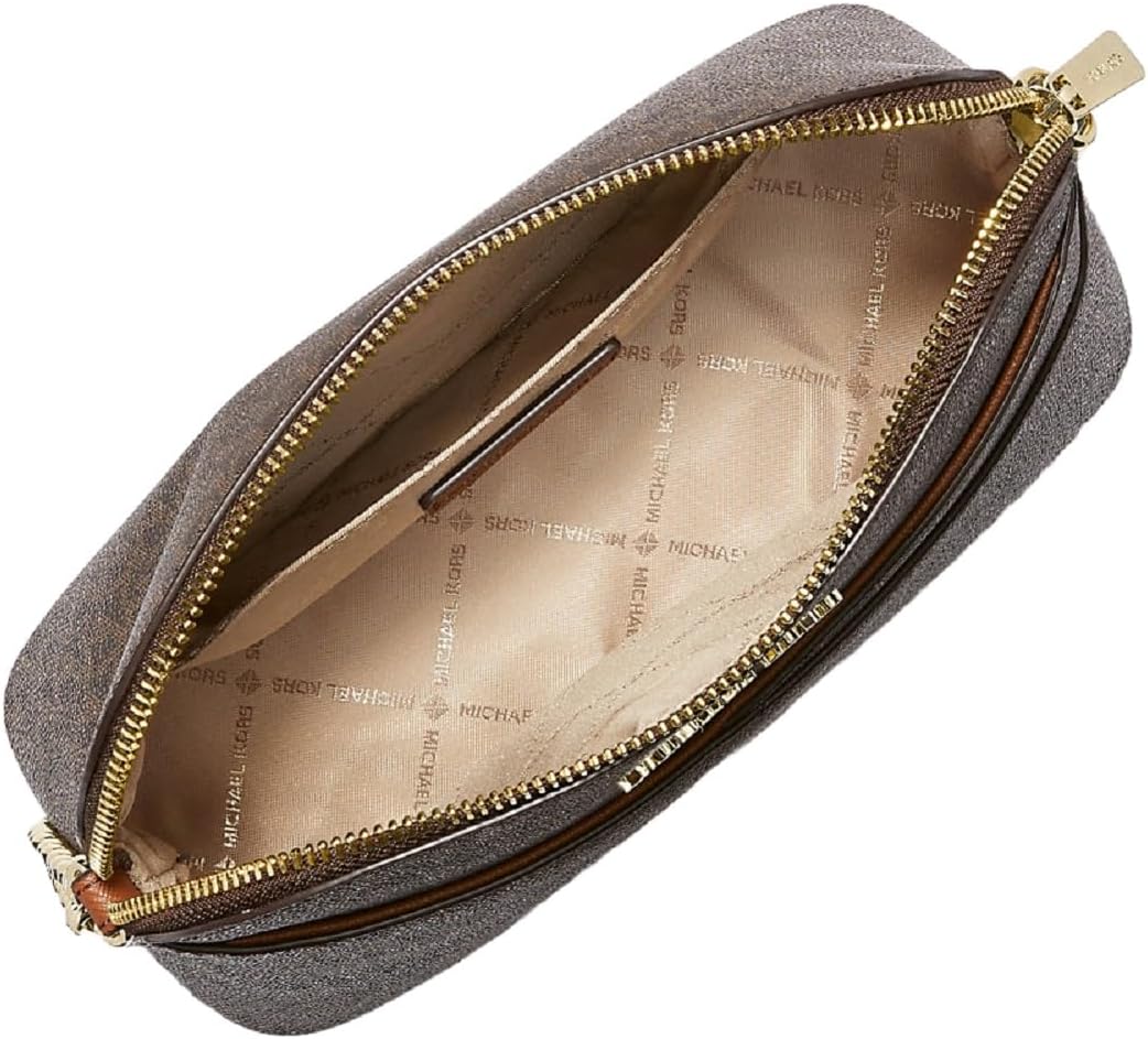 Michael Kors Jet Set Medium Crossbody Leder Handtasche Braun, Braun