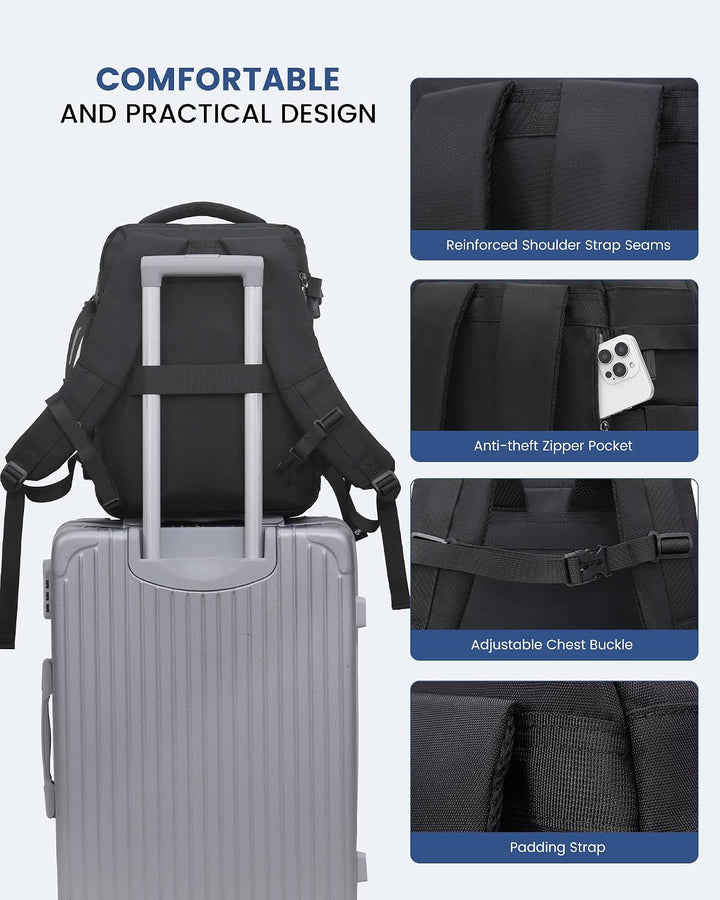 LOVEVOOK Ryanair Handgepäck Rucksack 40x20x25, Reiserucksack Flugzeug Damen Herren, Carry On Luggage