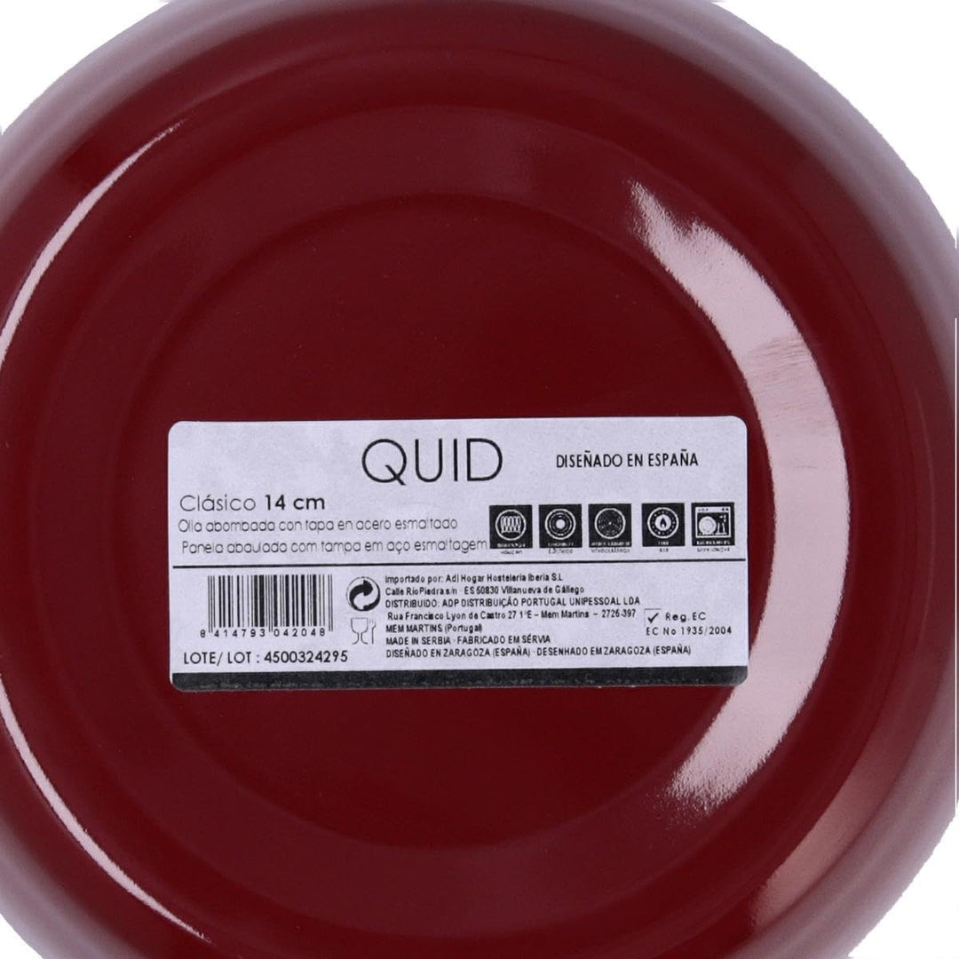 Quid Classic – Kochtopf, bauchig mit Deckel 14 cm