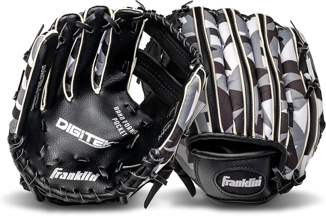 Franklin Sports RTP Teeball Performance Handschuh & Ball Combo (24,1 cm) Linke Hand Wurf schwarz / w