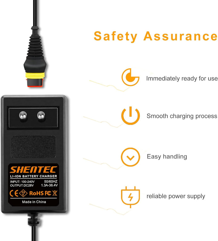 Shentec 28V Akku Ladegerät Kompatibel mit Husqvarna Automower 105, 310, 315, 315X, 305, 310 Mark II,