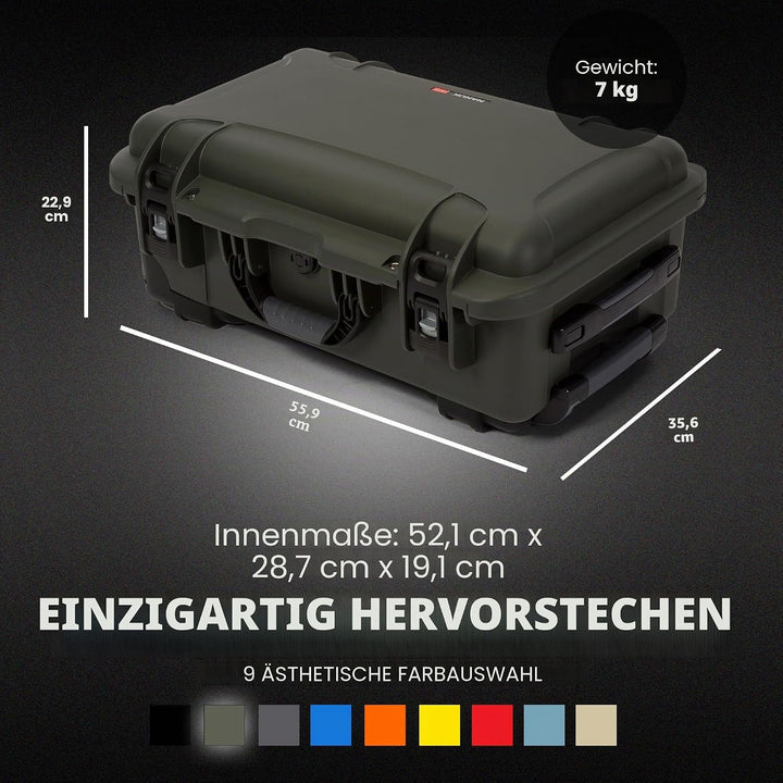 Nanuk 935 Wasserdichter Hartschalenkoffer Mit Gepolsterten Trennwänden und Organizer für Deckel - Ol