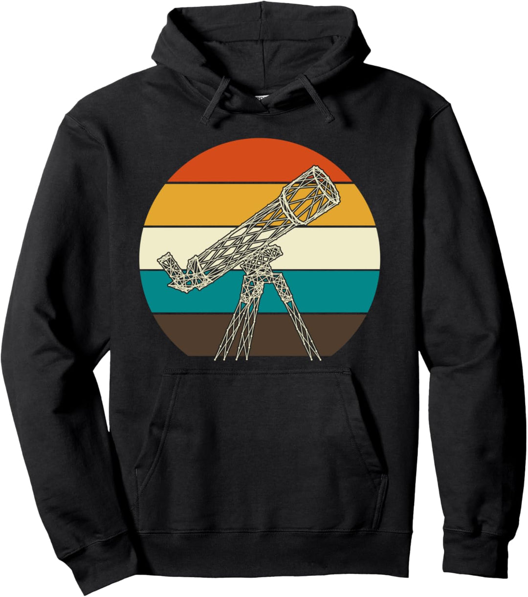 Universum Weltraum Weltall Teleskop Retro Astronomie Pullover Hoodie