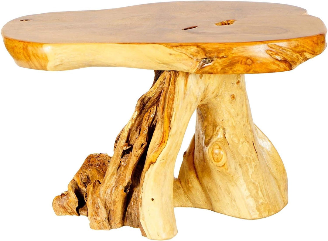 Windalf Handgearbeiteter Rustikaler Couchtisch LUKKI 80 cm Bohemia Wohnzimmertisch Landhausdesign Te