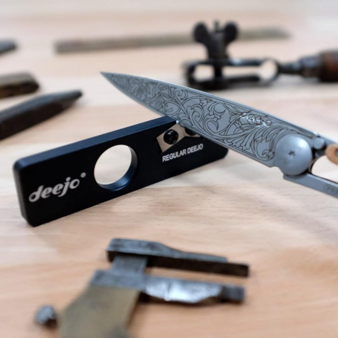 Deejo Sharpener - Taschenmesserschärfer - Ultra widerstandsfähiges Material – Zum Schärfen, ohne die