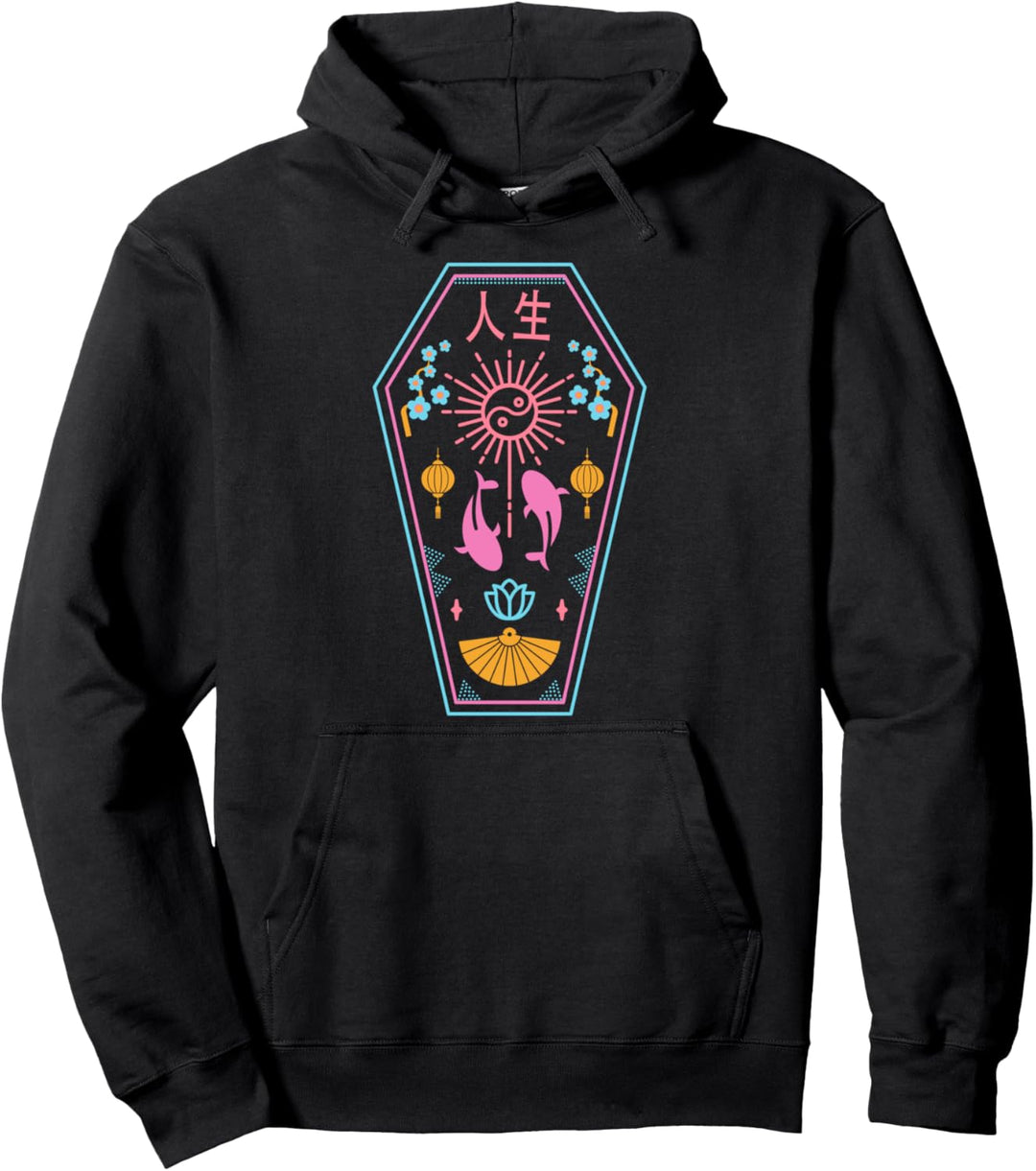 E Girl Aesthetic - Pastel Goth - Japanese Drippy 90s Coffin Pullover Hoodie