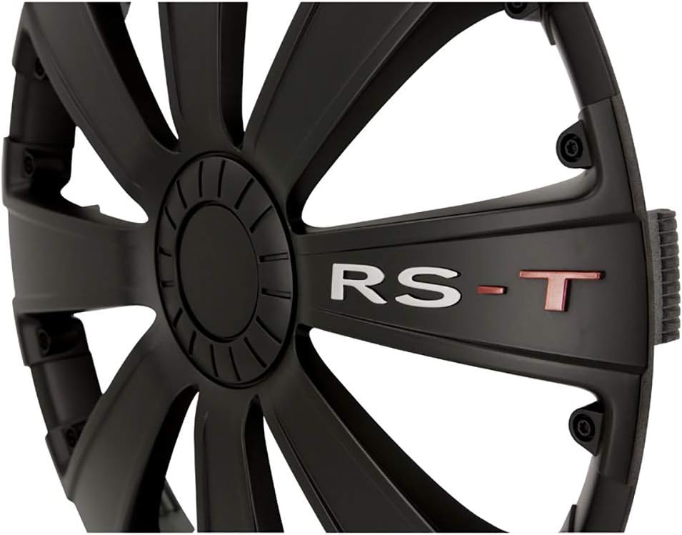 AUTO-STYLE Satz Radzierblenden RS-T 14-Zoll Schwarz Schwarz 14-Zoll, Schwarz 14-Zoll