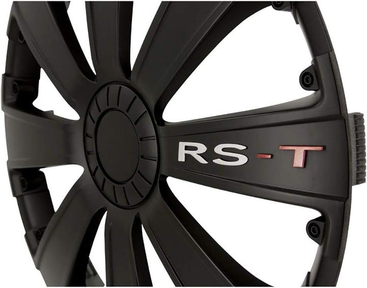 AUTO-STYLE Satz Radzierblenden RS-T 14-Zoll Schwarz Schwarz 14-Zoll, Schwarz 14-Zoll