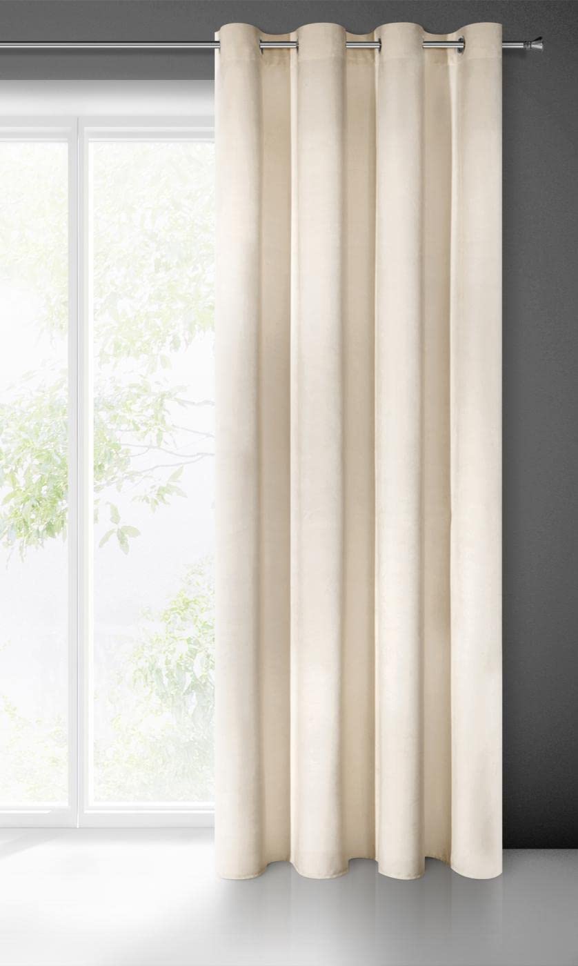 Eurofirany Villa Vorhang Samt Velvet Weich 10 Ösen-1 Stk. Edel Gardine Dick 290 g/m2 Elegant Glatt E