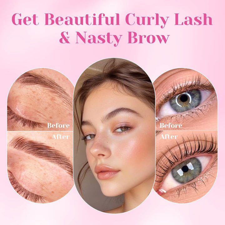 PERMANIA Wimpernlifting & Augenbrauen Lifting Set – Lash Lift Kit für Zuhause & Salon, DIY Lash Lift