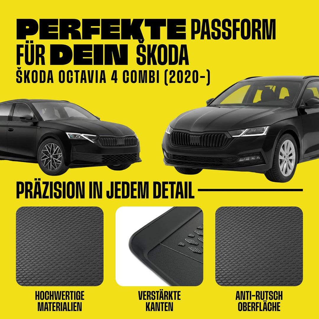 Gama Kofferraumwanne Kompatibel Mit ŠKODA Octavia 4 Combi 2020- Zubehör — Kofferraummatte, Kofferrau