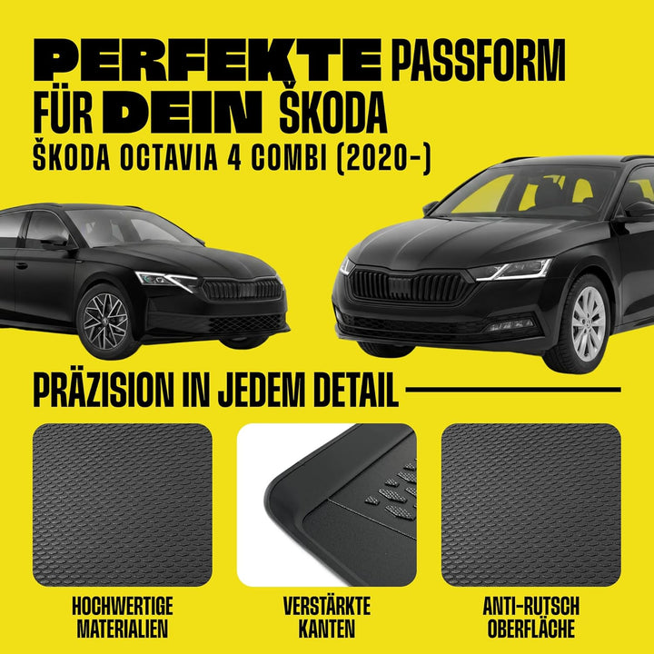 Gama Kofferraumwanne Kompatibel Mit ŠKODA Octavia 4 Combi 2020- Zubehör — Kofferraummatte, Kofferrau