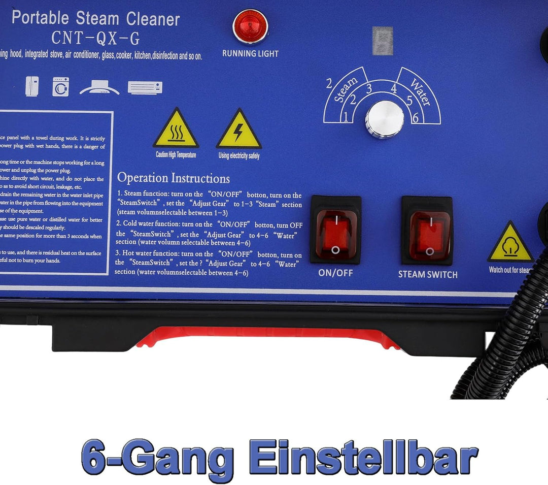 CCAUUB 3-in-1 Dampfreiniger mit hoher Hitze, 3000W Handdampfer der hohen Temperatur, Tragbare Dampfr