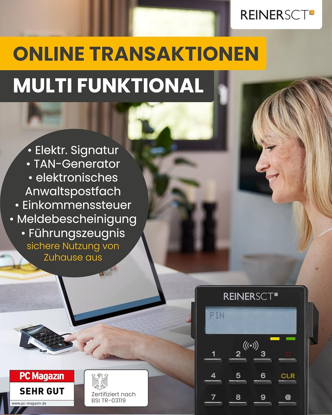 REINER SCT cyberJack RFID Chip-Kartenlesegerät standard | Generator für Online-Banking (HBCI / FinTS