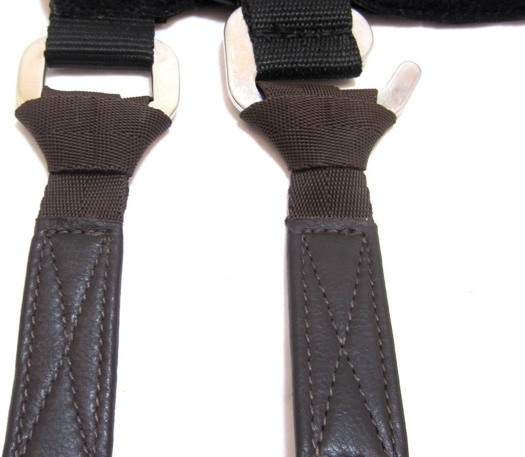 PS Pferdeartikel Mono Steigbügelriemen mit Schnallenloser extra dünner Aufhängung Braun - Mittel, Br