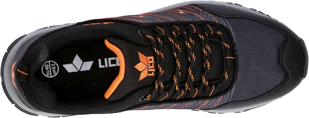 Lico Unisex Gander Traillaufschuhe 44 EU Schwarz Marine Orange, 44 EU Schwarz Marine Orange