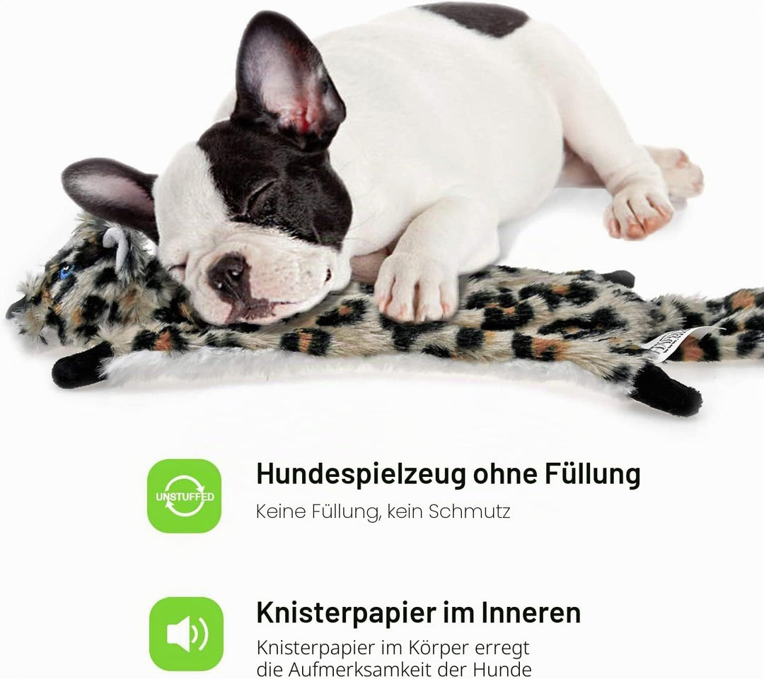 SHARLOVY Quietschendes Hundespielzeug ohne Füllung, 6 Stück, Hundespielzeug für kleine Hunde, langle