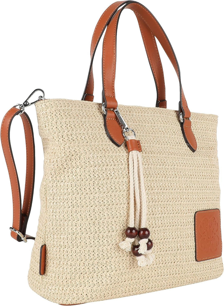 Gerry Weber - beach fun handbag mhz Nude 28,00x26,00x12,00 cm Farbe:nude / Material:polyester,straw,
