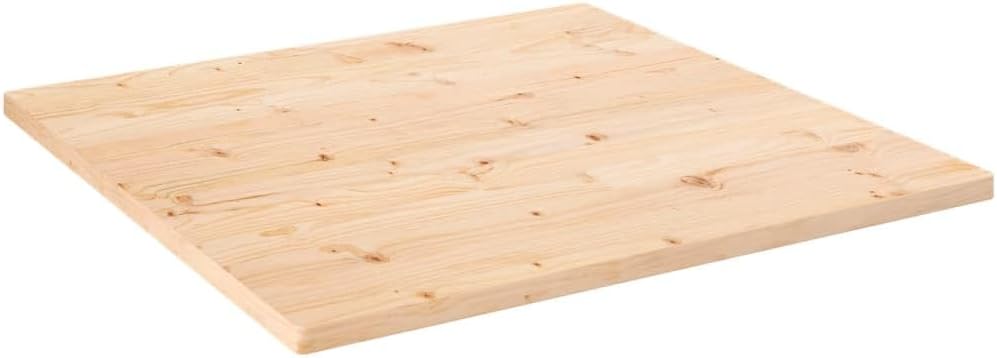 vidaXL Tischplatte 70x70x2,5 cm Massivholz Kiefer Quadratisch 70 x 70 x 2.5 cm Braun, 70 x 70 x 2.5