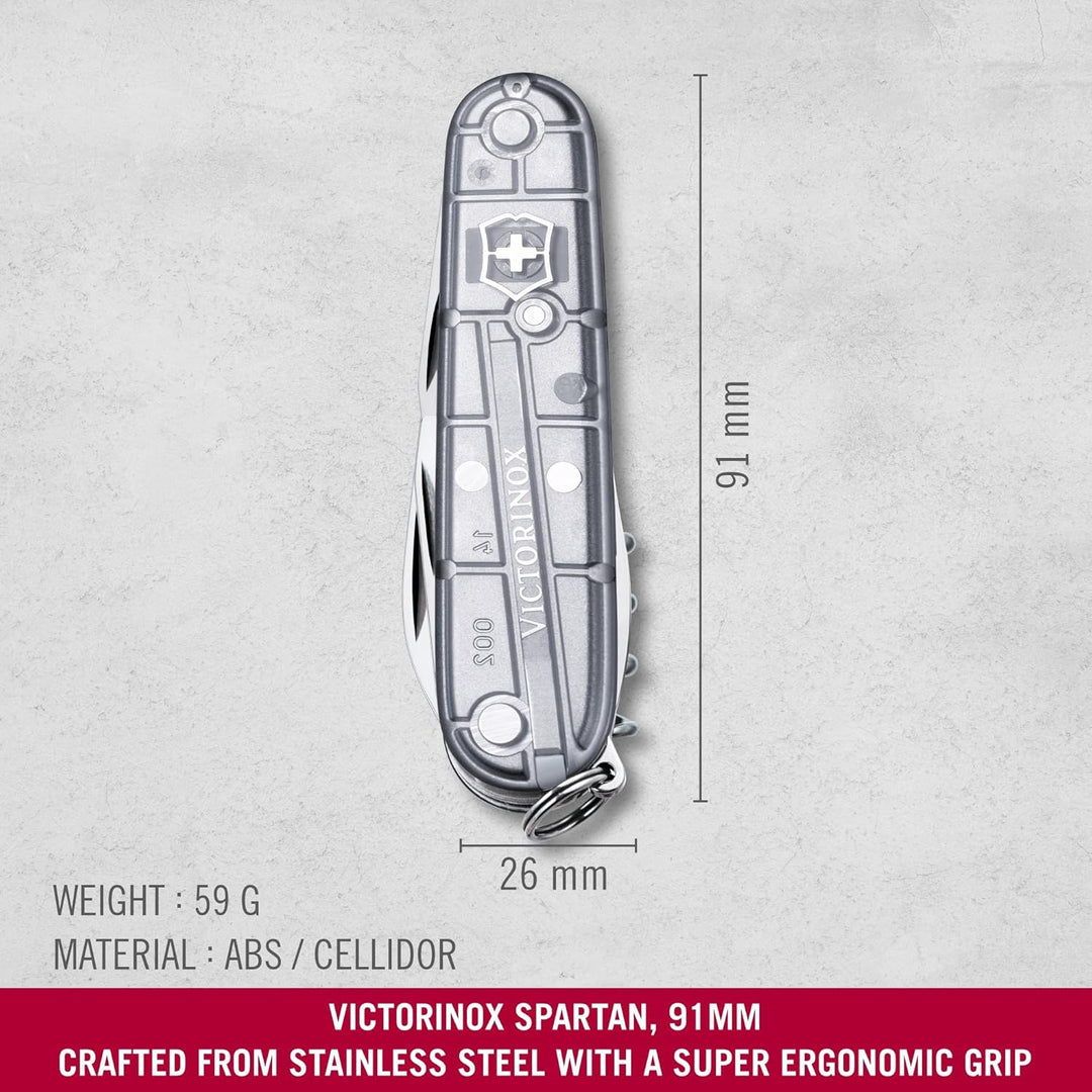 Victorinox Schweizer Taschenmesser, Spartan, Multitool, Swiss Army Knife mit 12 Funktionen, Klinge,