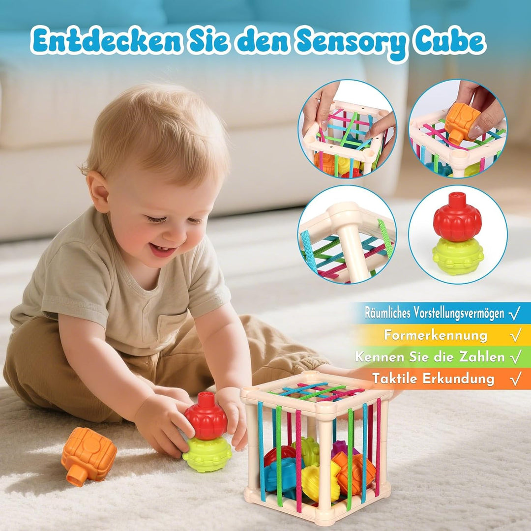 Montessori 7-in-1 Aktivitätsset für Kleinkinder 18–36 Monate – Spielzeug mit Stapelblöcken, Beissrin