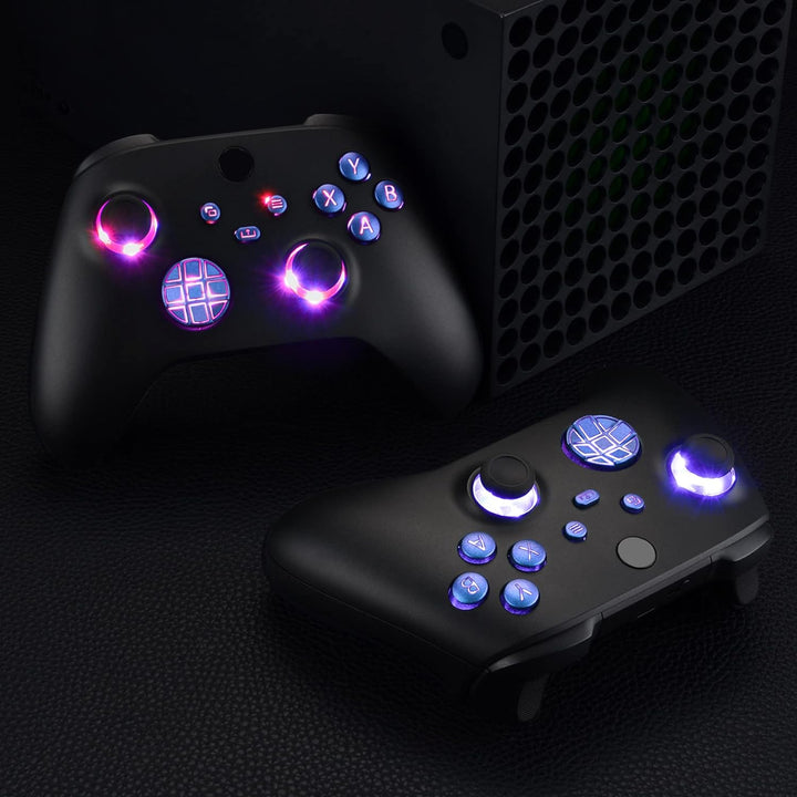 eXtremeRate Leuchttasten für Xbox Series X/S Controller, LED Tasten Knöpfe D-pad Thumbsticks ABXY-Me