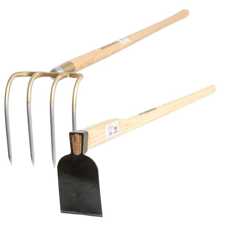SHW-FIRE Kartoffelhacke und Kleinhacke mit Eschenholz-Stiel, 135cm - Ideal für den Garten
