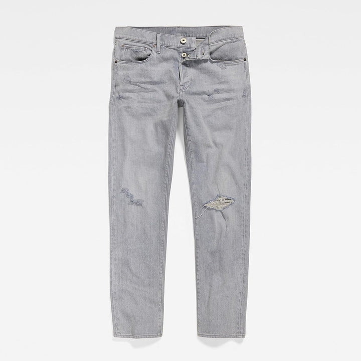 G-STAR RAW Herren 3301 Slim Jeans 31W / 32L Grau (Sun Faded Ripped Skyrocket 51001-d324-d901), 31W /