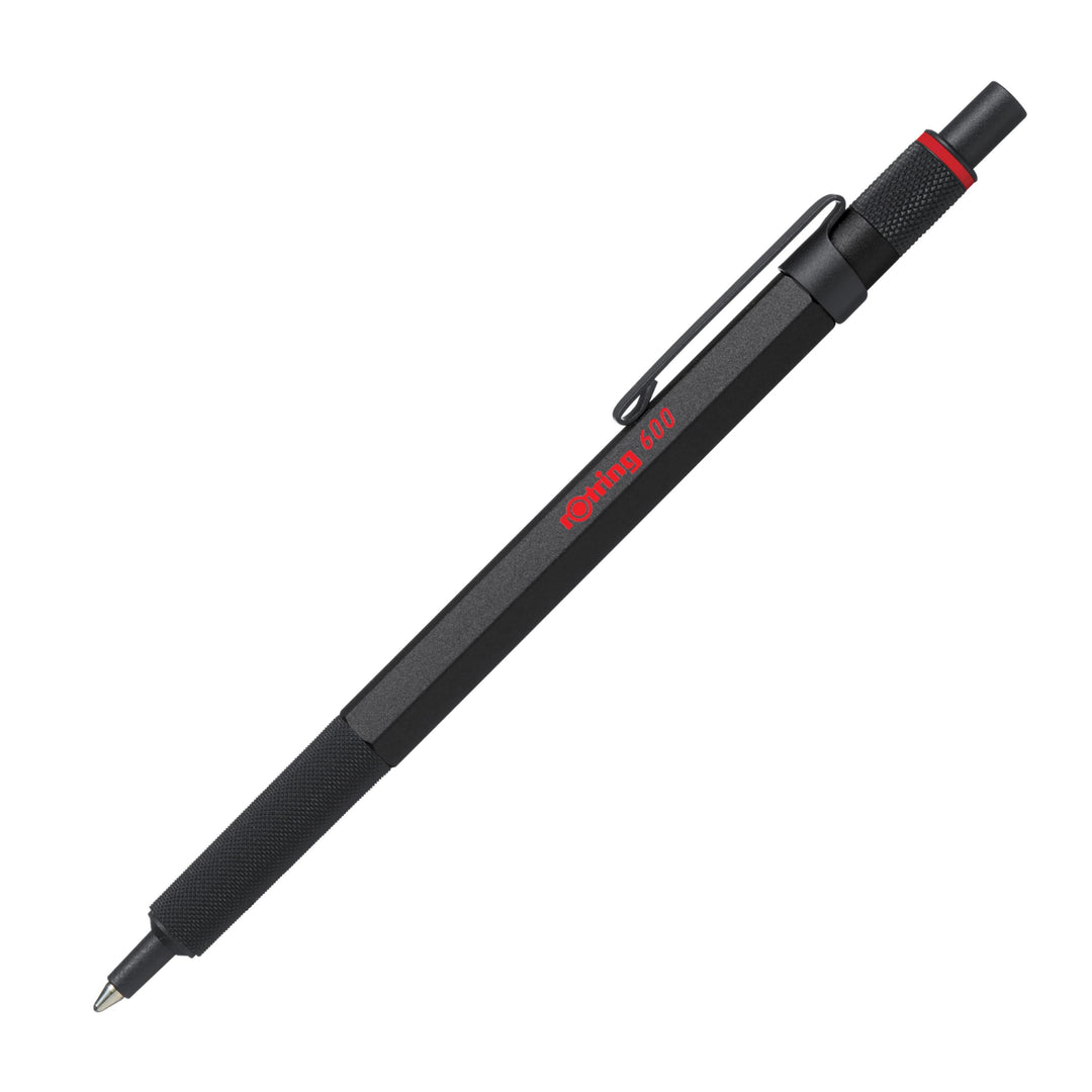 rOtring 600 Kugelschreiber | mittlere Spitze | Schwarze Tinte | schwarzer Schaft | nachfüllbar, 1 St