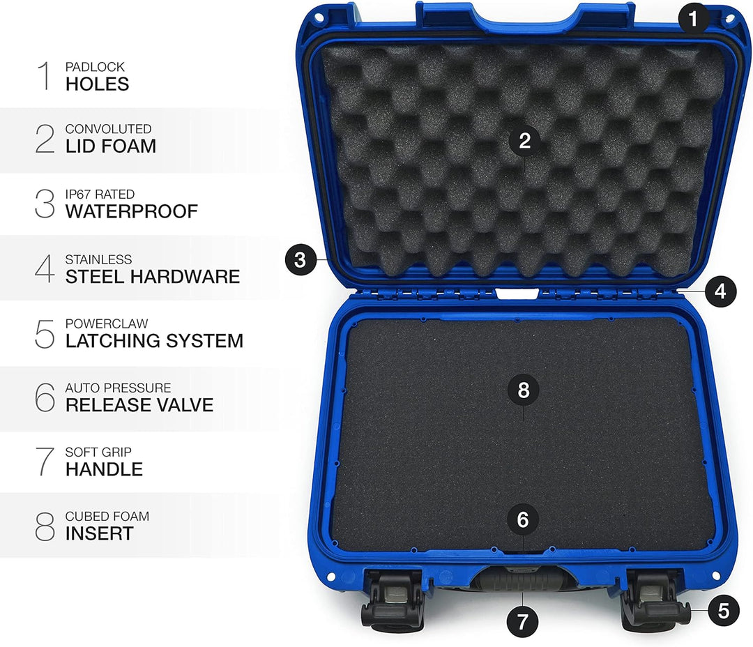 Nanuk 915 Wasserdichter Hartschalenkoffer Mit Plüschschaumeinlage - Blau