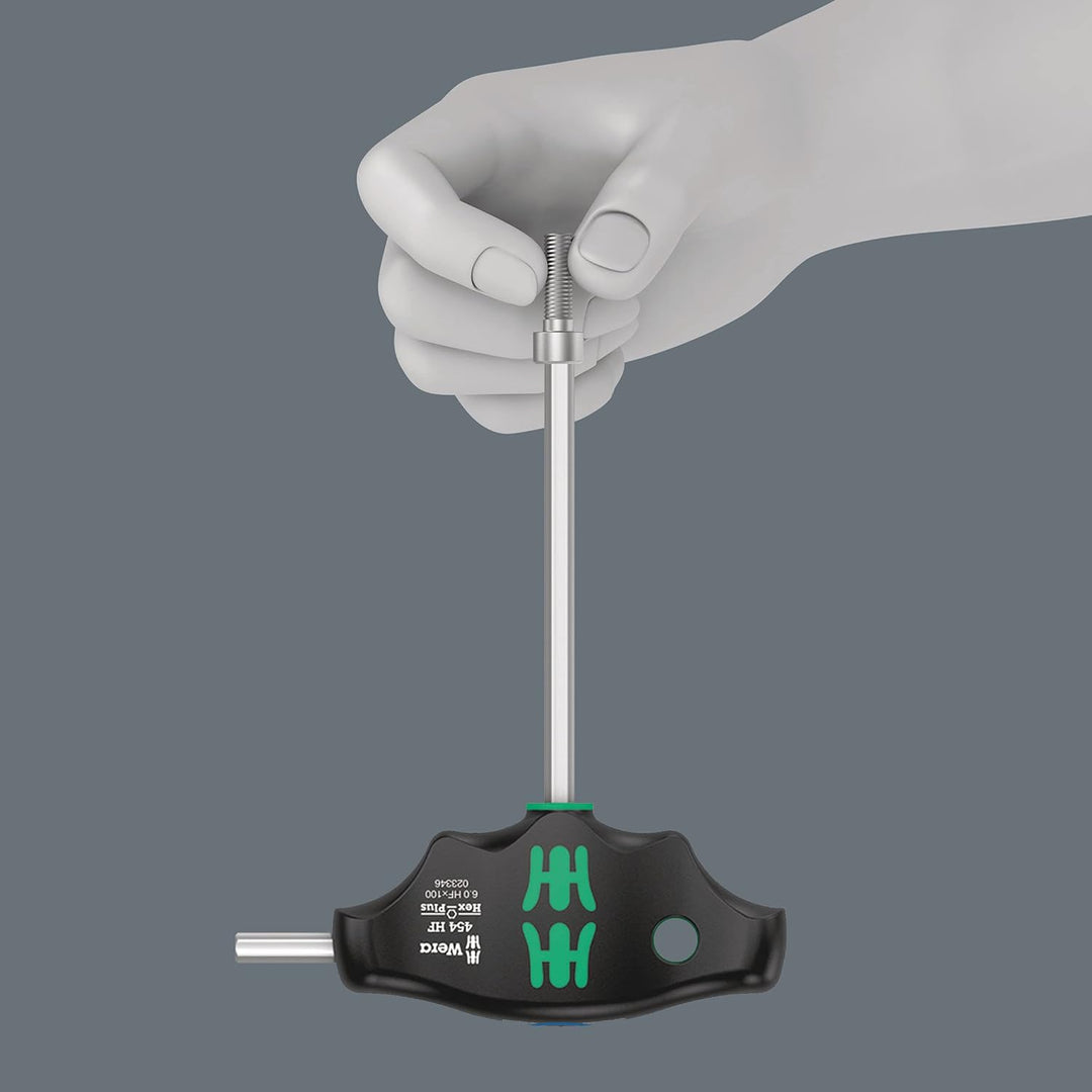 Wera 05023453001 454/7 HF Set 2, Quergriff-Schraubendreher-Satz, 7-teilig Schwarz Hex-Plus - metrisc