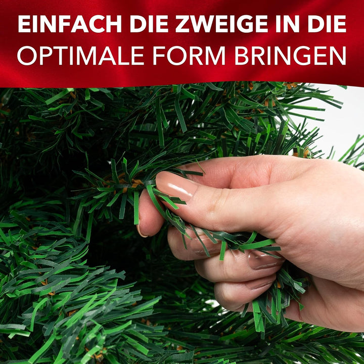Xonic® Künstlicher Weihnachtsbaum - Kunst Weihnachtsbaum mit Metallständer - Tannenbaum Künstlich Ch