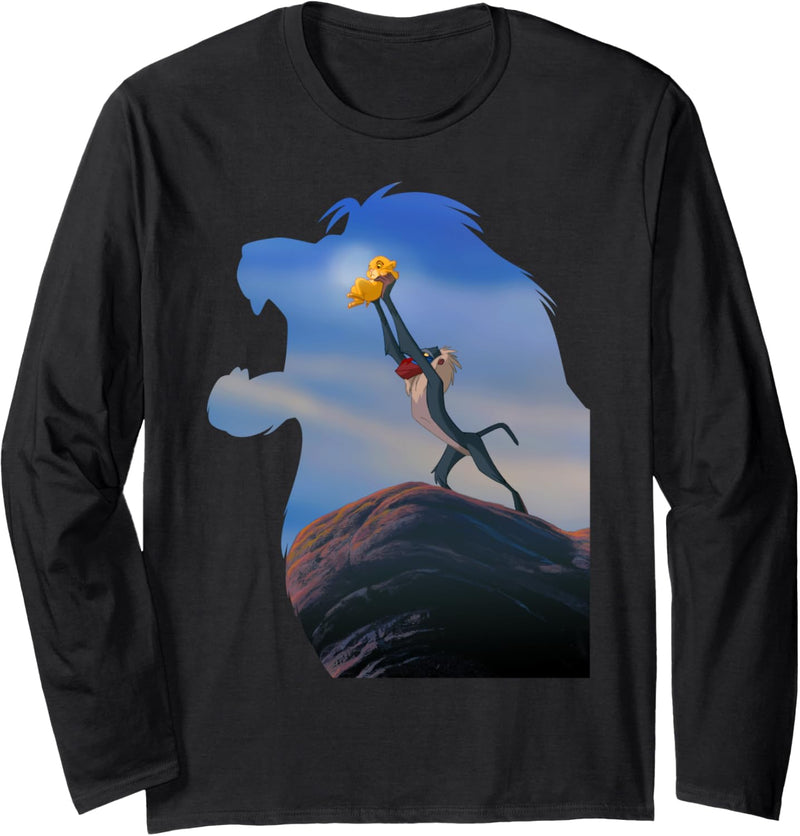 Disney The Lion King Rafiki Simba Silhouette Fill Langarmshirt