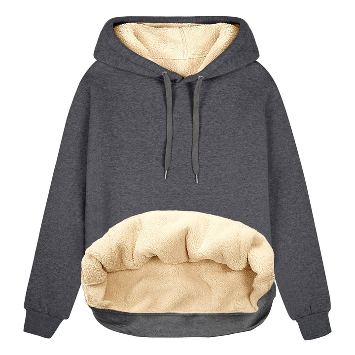 TOMEEK Damen Winter Warmes Sweatshirt Fleece Sherpa Gefütterter Pullover mit Kapuze Lässiger Sportli