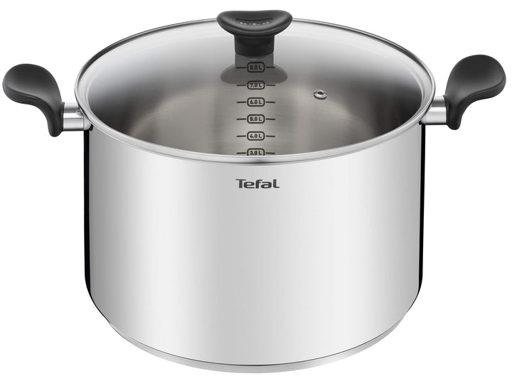 Tefal Primary Kochtopf 28 cm + Deckel, 10 Jahre Garantie, hochwertiger Edelstahl, Induktion, Schmore