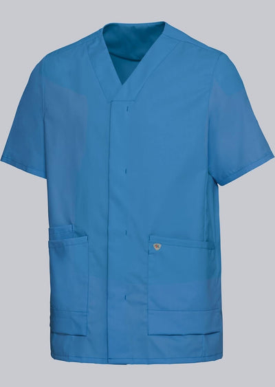 BP 1765-241-0116-XSn Unisex Kasack, Superleichter Stoff, 150,00 g/m² Stoffmischung mit Stretch, azur