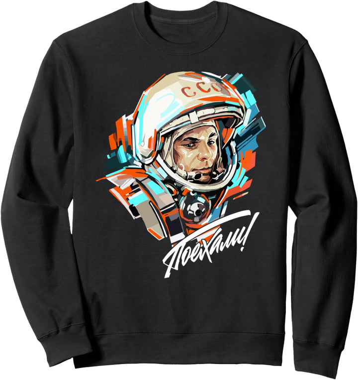 Gagarin Yuri Vintage Sputnik Weltraum Sweatshirt
