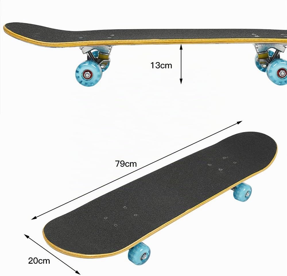 Longboards Komplett Skateboard Kinder Longboard Erwachsene Skateboard Anfänger aus Ahorn für Mädchen
