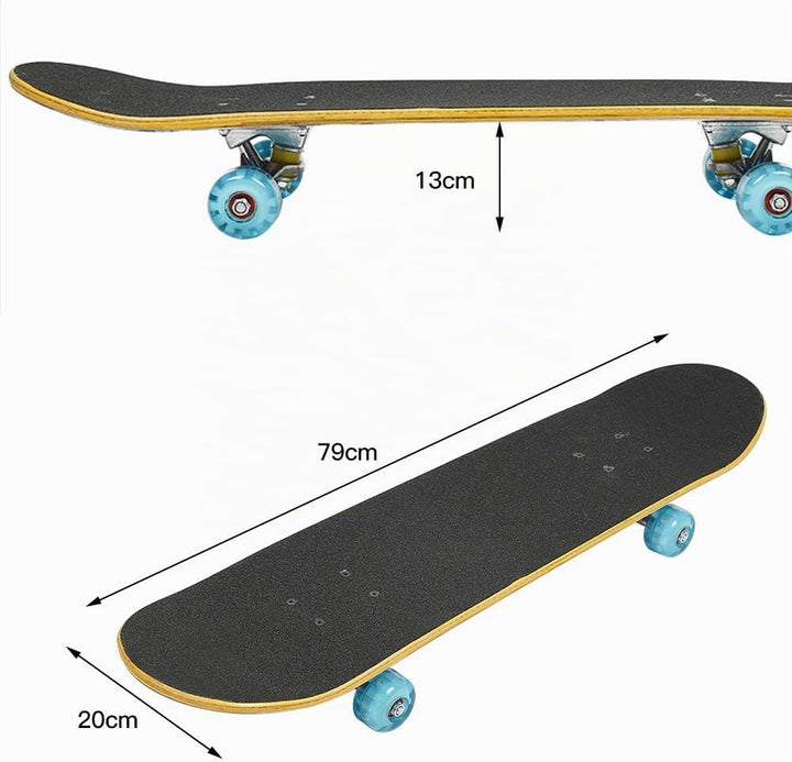 Longboards Komplett Skateboard Kinder Longboard Erwachsene Skateboard Anfänger aus Ahorn für Mädchen