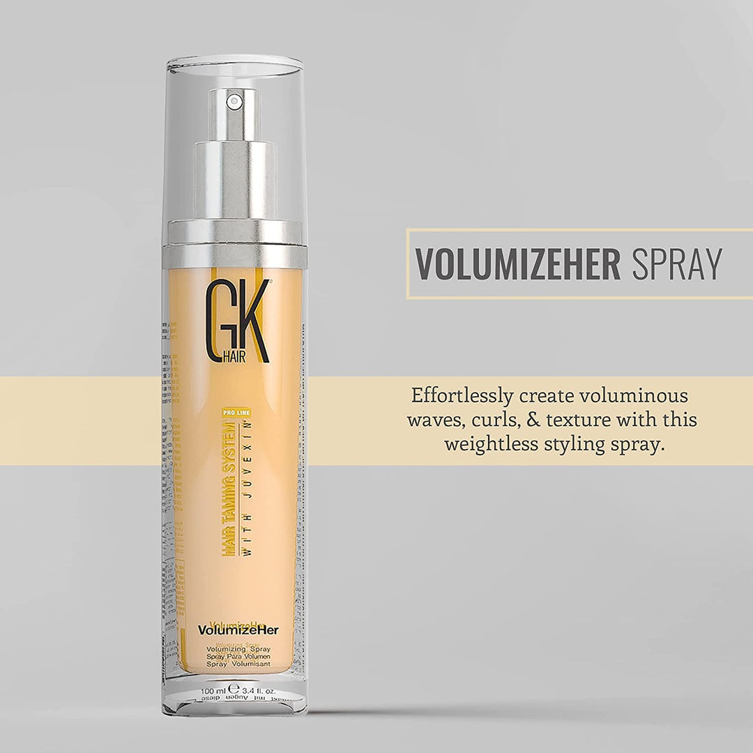 GK HAIR Global Keratin Volumizeher Spray (100ml/ 3.4 Fl Oz) Haarverdickungsspray für Frauen und Männ
