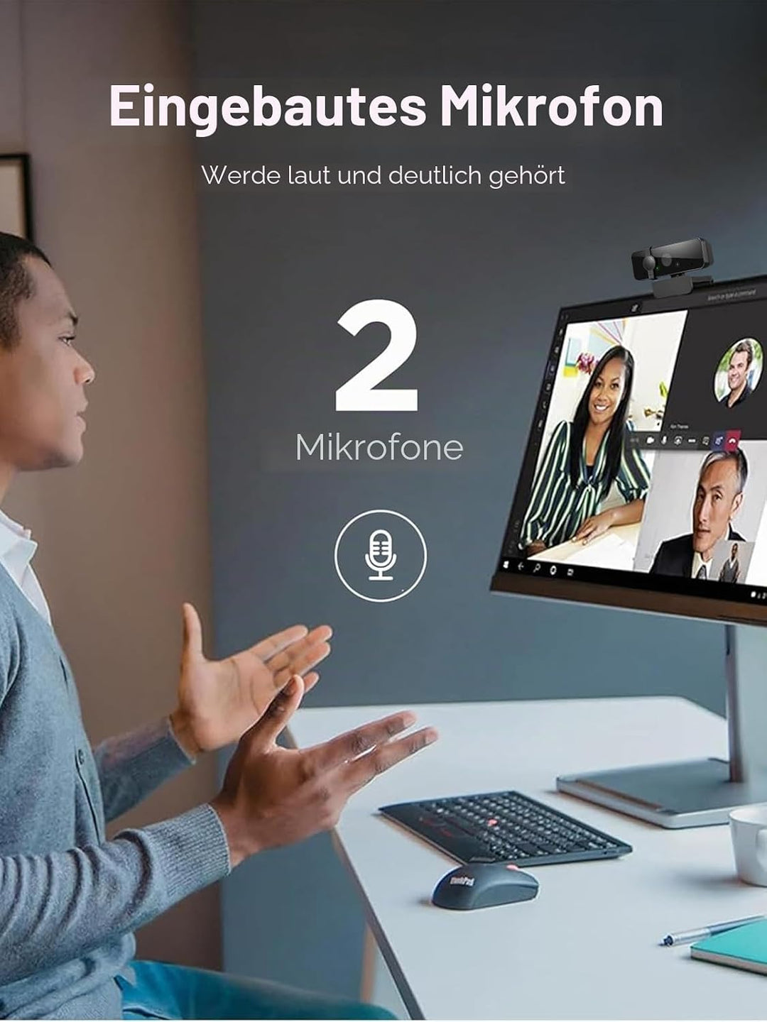 Lenovo 310 FHD Webcam Black