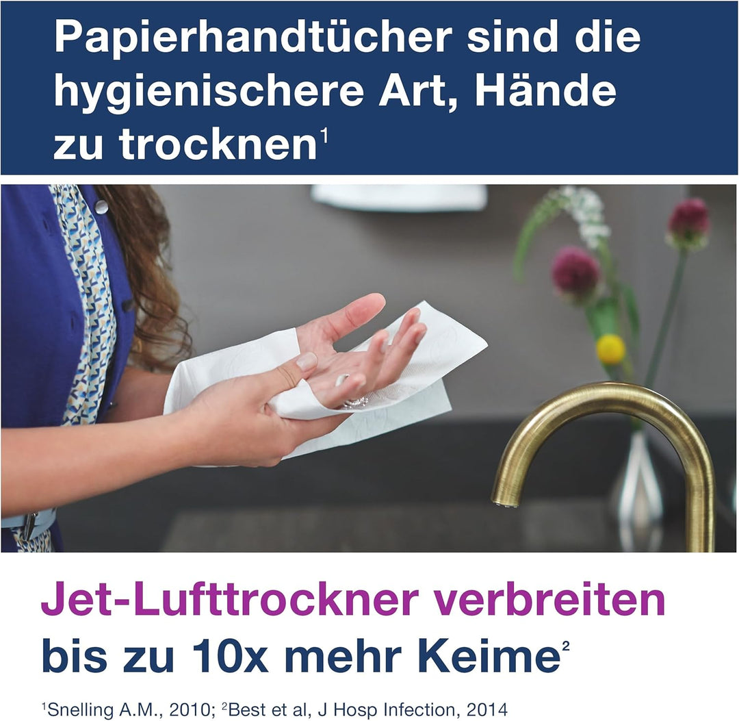 Tork Schnellauflösende Zickzack Papierhandtücher - 0290190 - Falthandtücher zum Nachfüllen für Papie