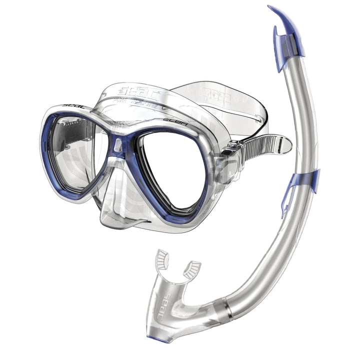 Seac Set Elba, Schnorchelset aus hypoallergenem Silikon mit Maske und Schnorchel für Erwachsene regu