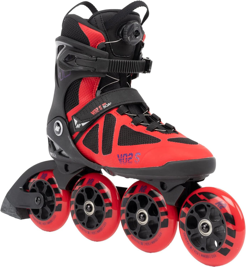 K2 Skates Unisex Inline Skates VO2 S 100 BOA, red, 30G0152 EU: 44.5 (UK: 10 / US: 11) red, EU: 44.5