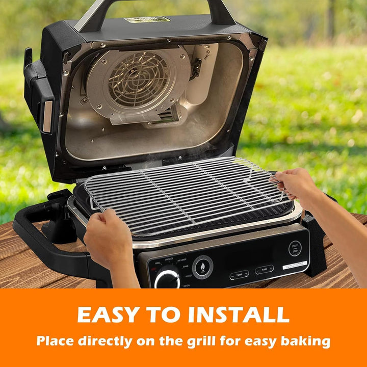 Edelstahl Grillrost für Ninja Woodfire OG701EU perfekt zum Räuchern grosser Fleischstücke Rost Grill